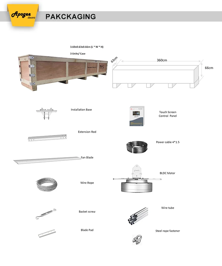 Ceiling Fan, 24ft, 20ft, 18ft, 16ft - detail 56