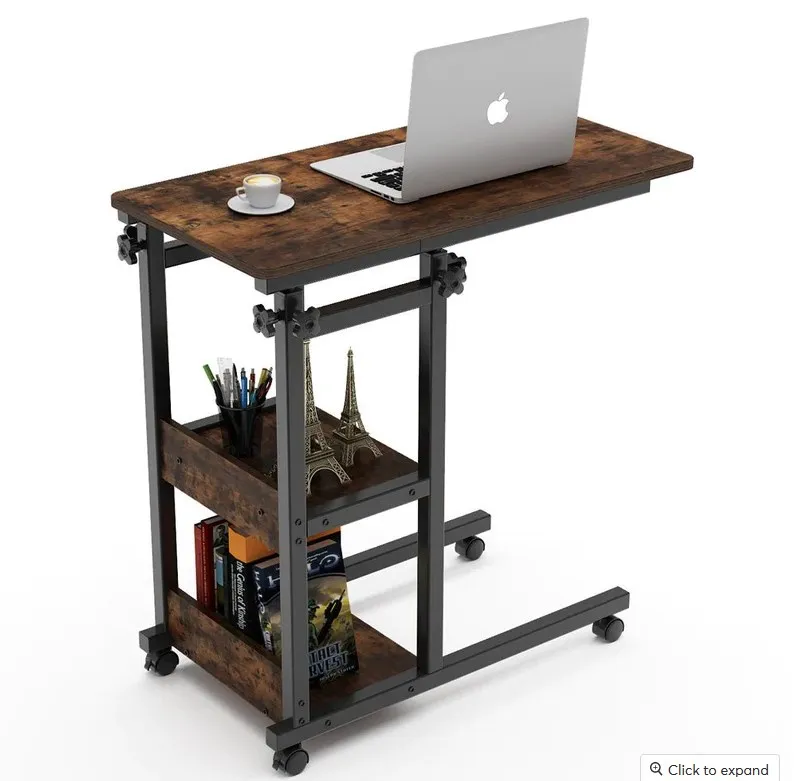 Height Adjustable Reversible Desktop Office Quality Wood Table Lift Top Standing Computer Desk