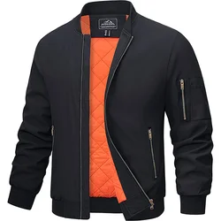 Wholesale Windproof Bomber  Winter Jackets for Men with Full Zipper Pockets Thick Coat Outdoor Casual Cloth