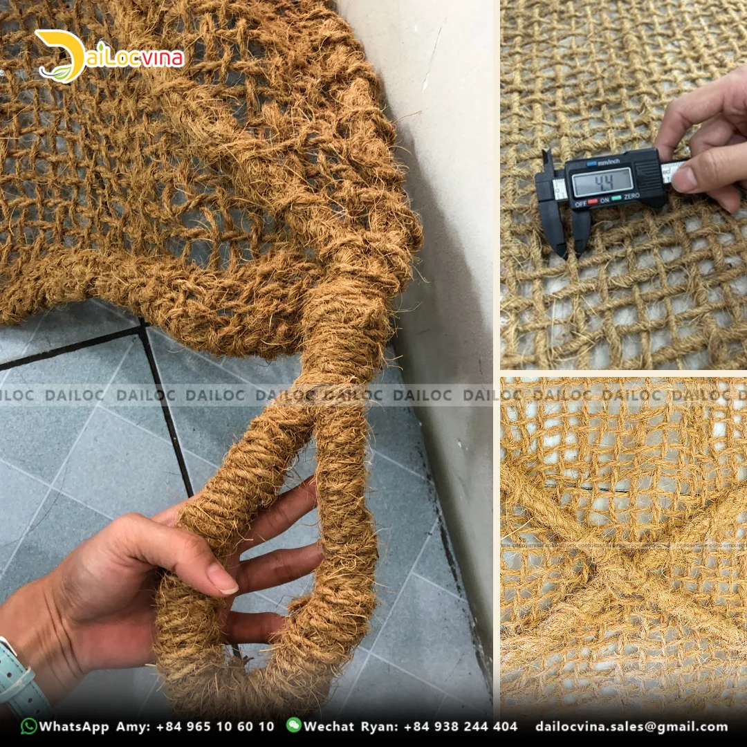 Triangle Shaped Coconut Fiber Coir Mat Dried Sun Coir Shade Sails For