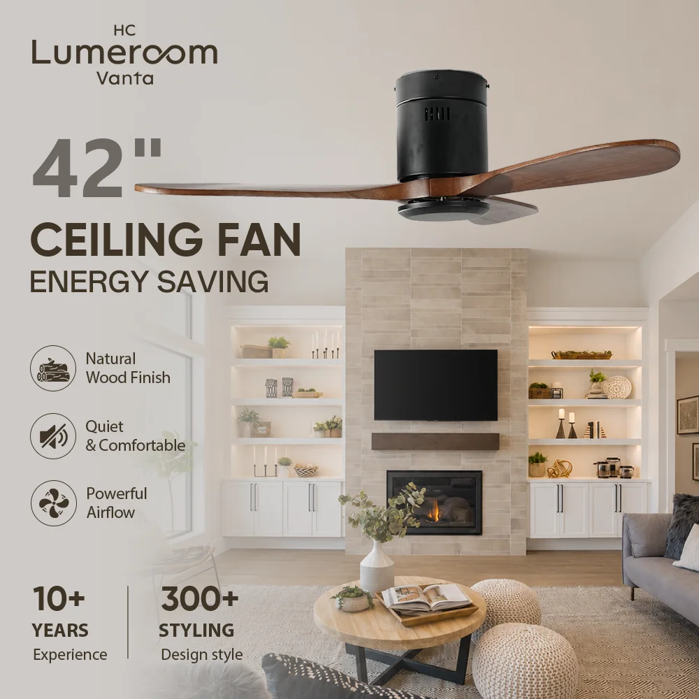 Ceiling Fan, USA, 35W, Solid Wood + Metal - detail 2