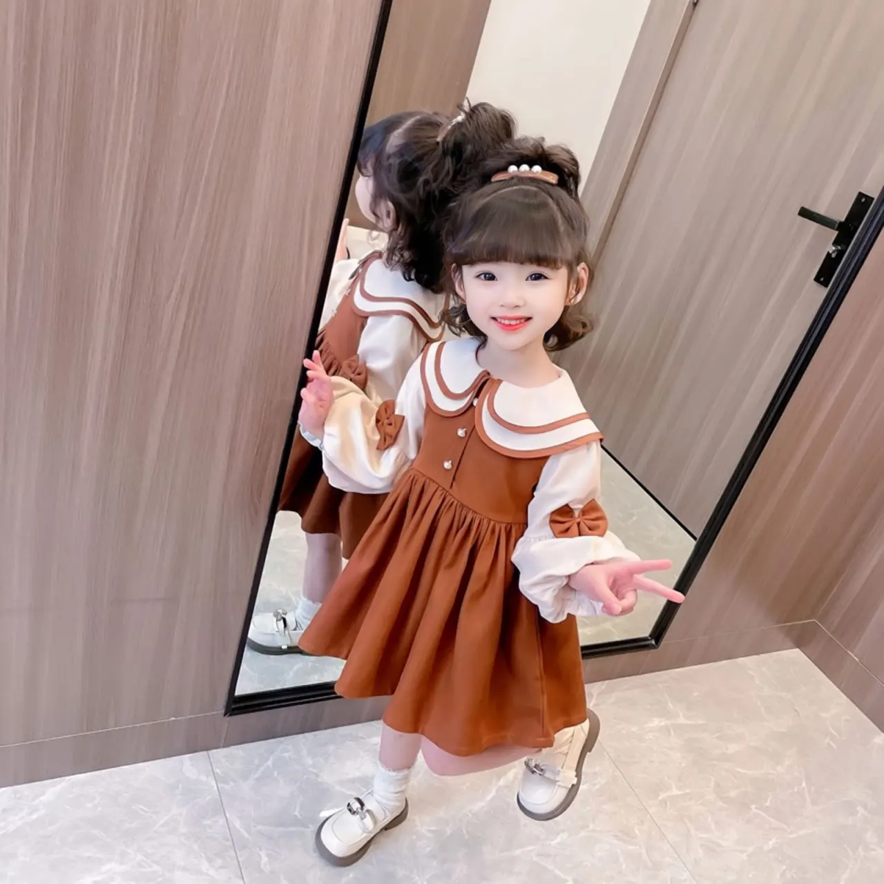 Top Selling Wholesale Kids Dresses For 6-7 Years Kids Clothing Factory Kids Dress For Winter