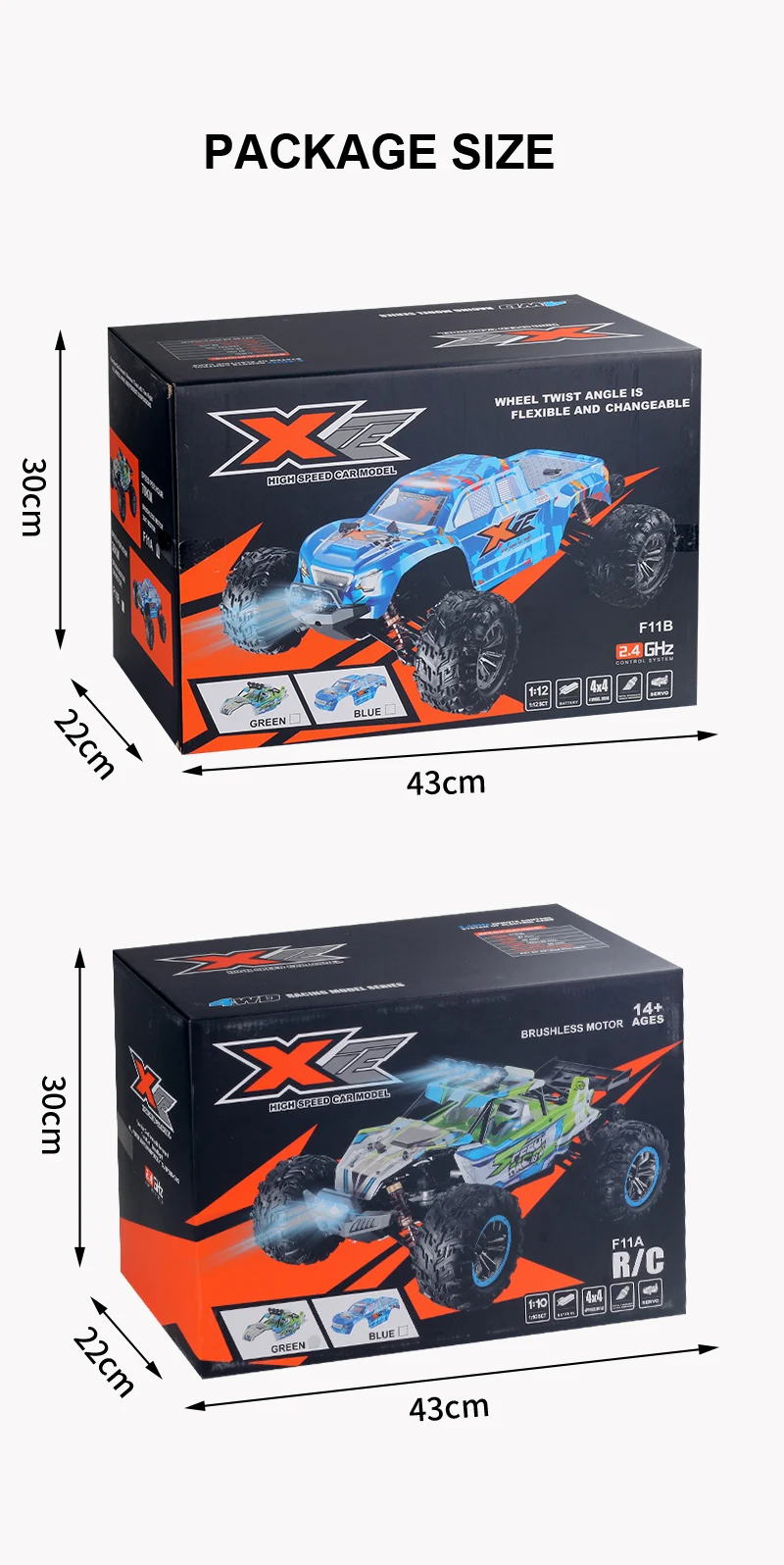 RTR Rugged RC Truck 1:12 Scale 35km/h High-Speed Car with Metal Frame & 2.4Ghz Remote Off-Road Adventure Gift for Teens & Adults