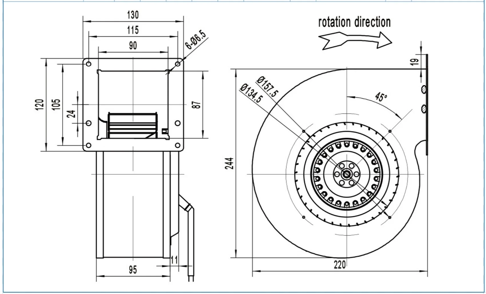 Impellers Fan Blades, BERON, 1800/1300/1000rpm, Centrifugal - detail 14