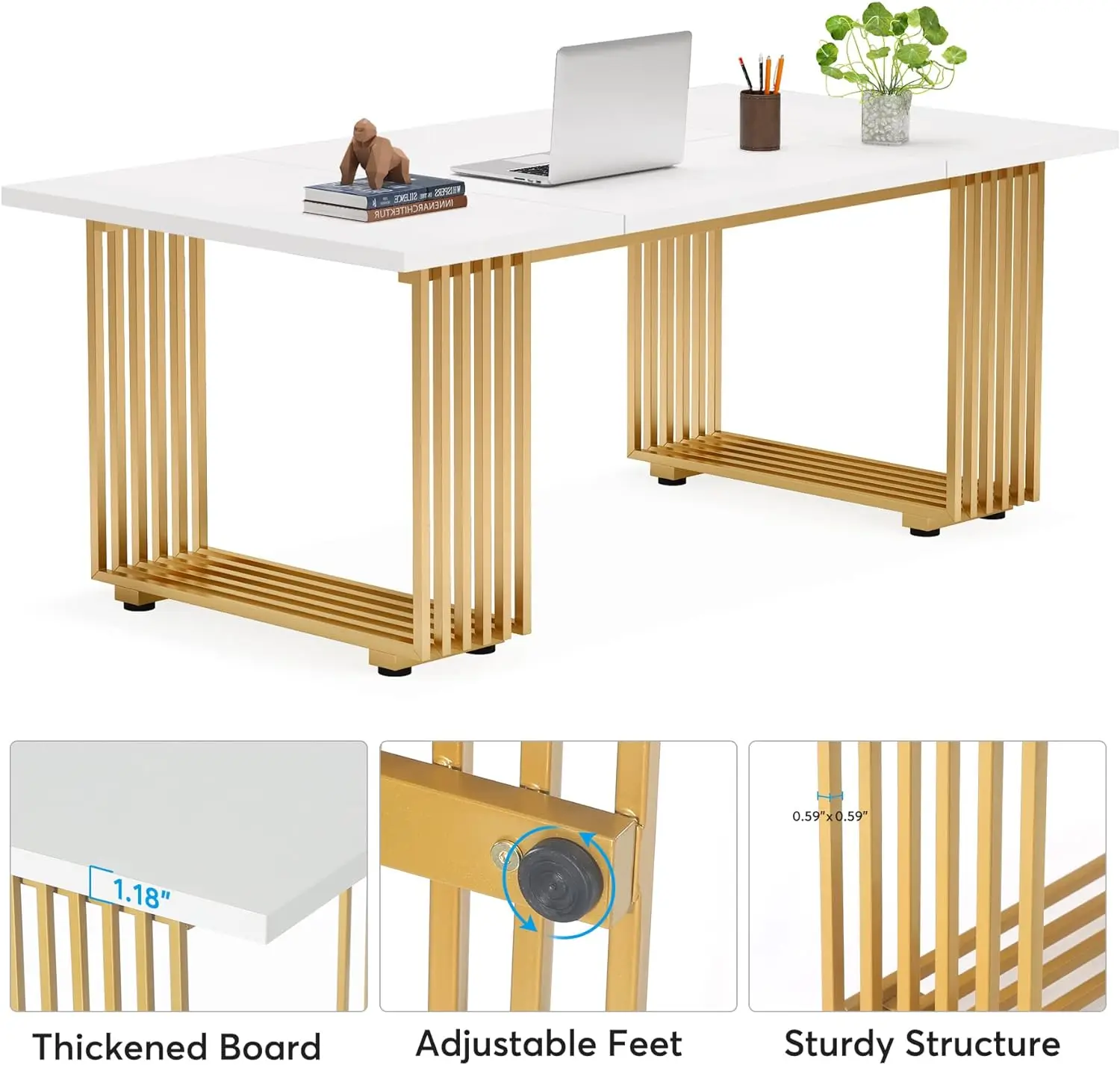 Home Office Boss Executive Desk Wooden Computer Desk 70.9