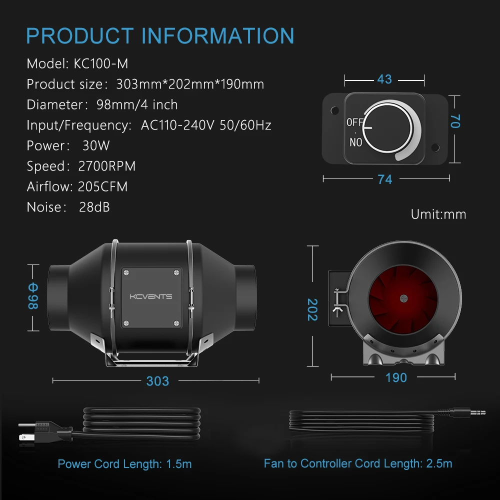Duct Fan, 4inch, 6inch, 8inch - detail 8