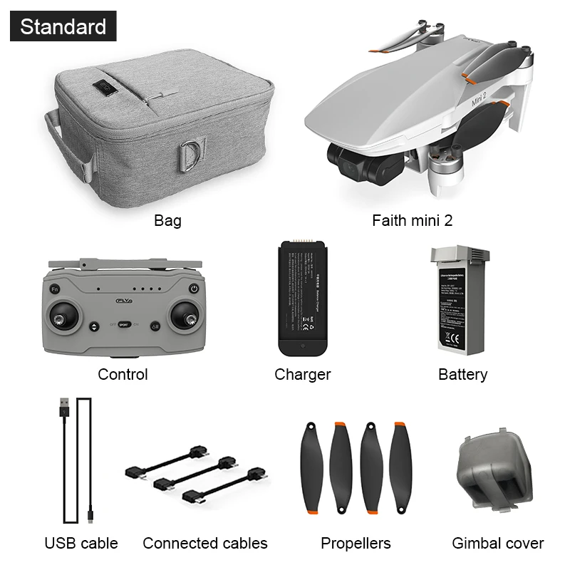 Faith Mini 2 Drone with 4K HD Camera 3-Axis Gimbal 5KM 33mins Quadcopter Professional with Obstacle Avoidance Faith mini 2 Drone