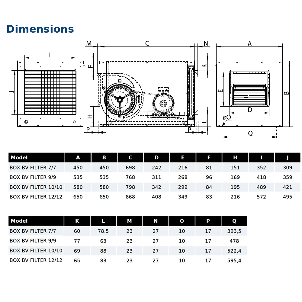 Filter, BOX, centrifugal, G4, IP55 - detail 4