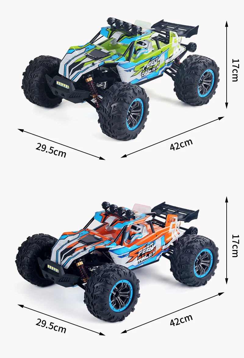 RTR Rugged RC Truck 1:12 Scale 35km/h High-Speed Car with Metal Frame & 2.4Ghz Remote Off-Road Adventure Gift for Teens & Adults