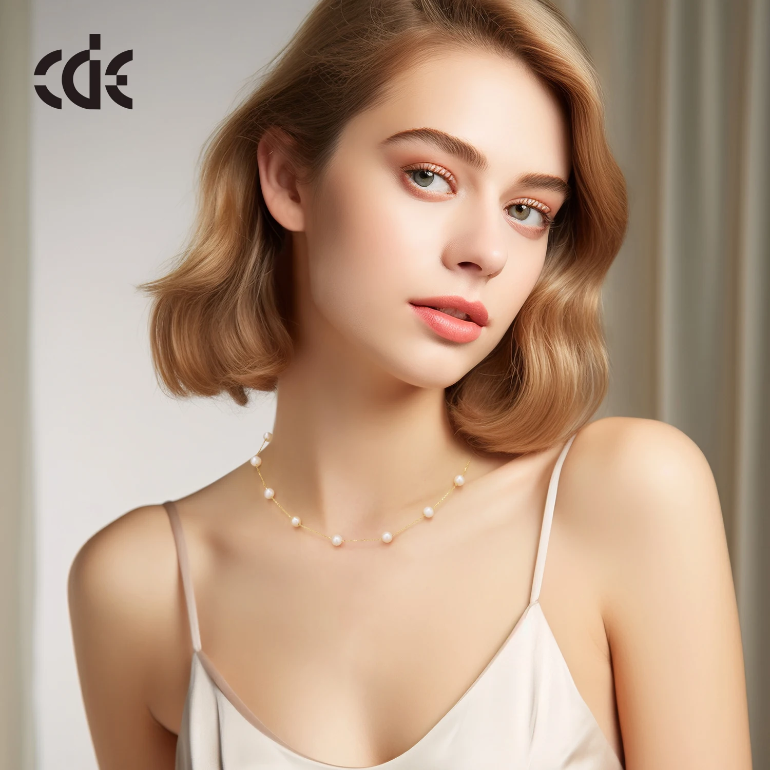 CDE PRYN010 Fine 925 Sterling Silver Jewelry 14K Gold Plated Necklace Wholesale Freshwater Pearls Pearl Satellite Necklace