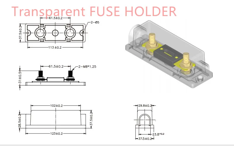 Anl Fuse Holder Bolt On Fuse Automotive Fusible Link With Fuse A A