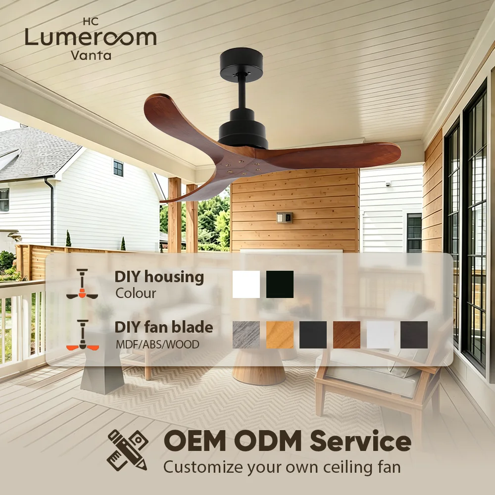 Ceiling Fan, USA, 35W, Solid Wood + Metal - detail 8