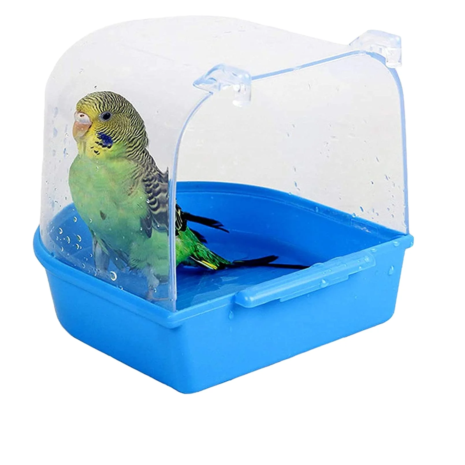 Bird Cage Accessory Supplies Hanging Transparent Bathing Tub for Birds Sendk Parrot Bath Box 