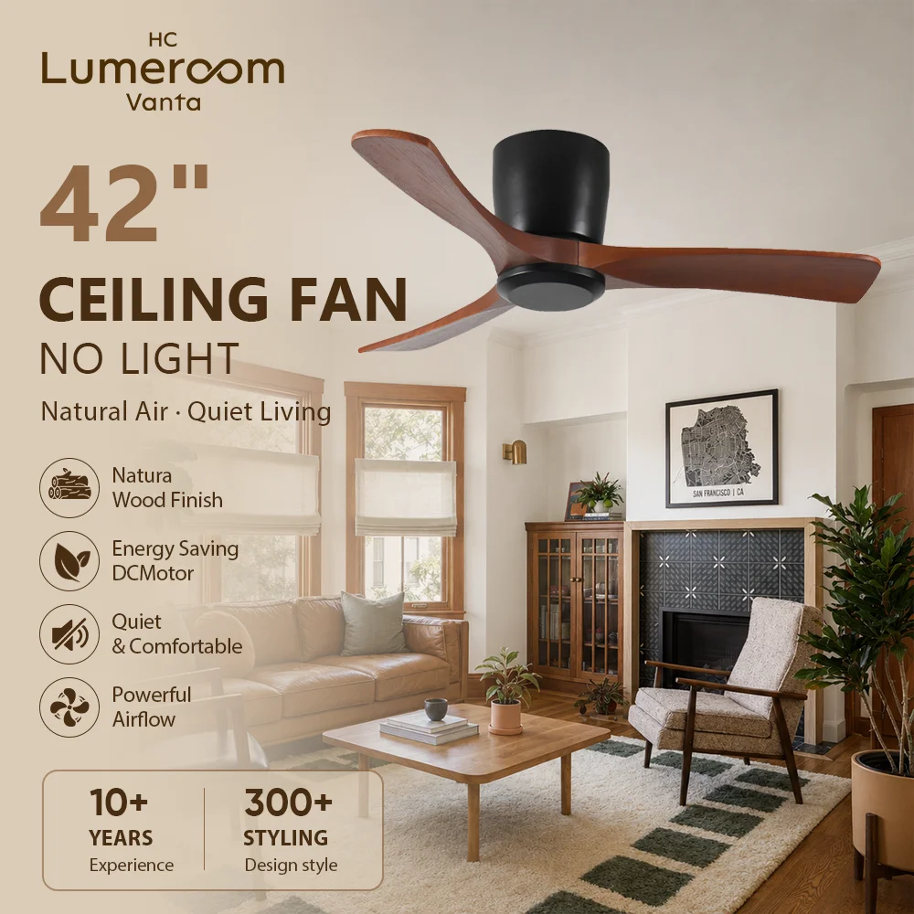 Ceiling Fan, USA, 35W(0.05hp), Wood+Metal - detail 2
