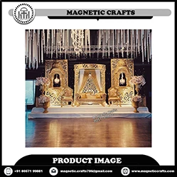 Stage Decoration Backdrop Portable Easy To Install Gold Wedding