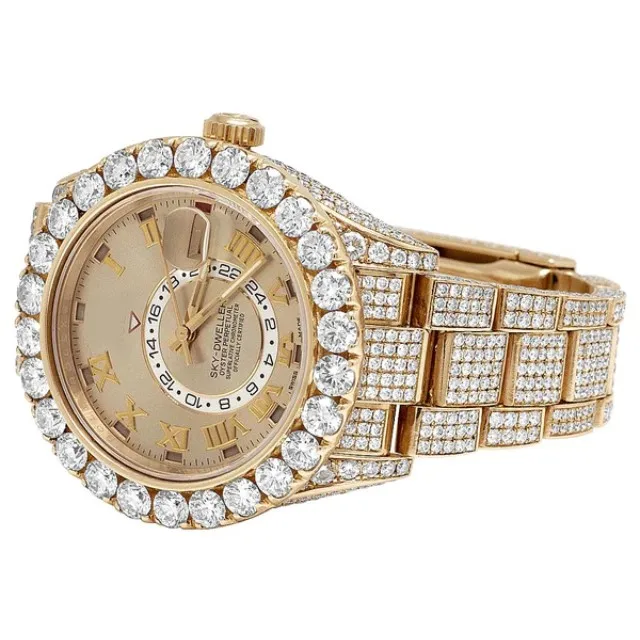 Custom Men Women High Quality Luxury Bling Full Diamond Watch Vvs