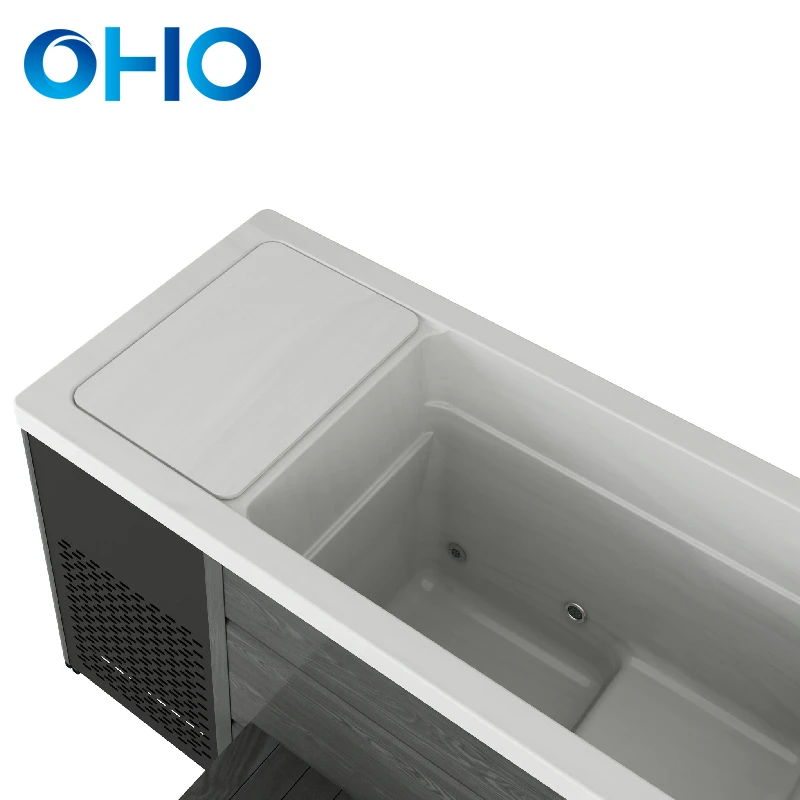 OHO Customized Logo Acrylic Cold Plunge Athlete Ice Bathtub Built In Ozonator and Chiller- OHO Customized Logo Acrylic Cold Plunge Athlete Ice Bathtub Built In Ozonator and Chiller-