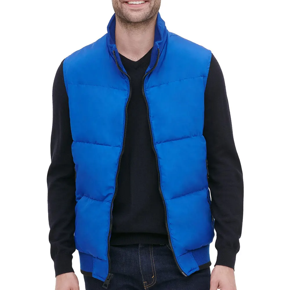 Custom Men Outdoor Lightweight Outer Shell Heat Puffer Vest Bluetooth Four Heating Zones Men Clothes Winter Heated Down Vest