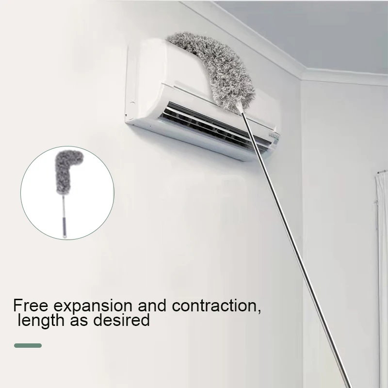 Extending telescopic pole ceiling clean washable microfiber fluffy duster