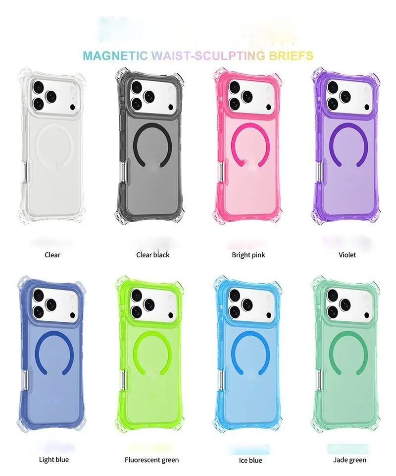 product silicone shockproof magnetic eco friendly multi color phone case for iphone 17 pro max laudtec-2