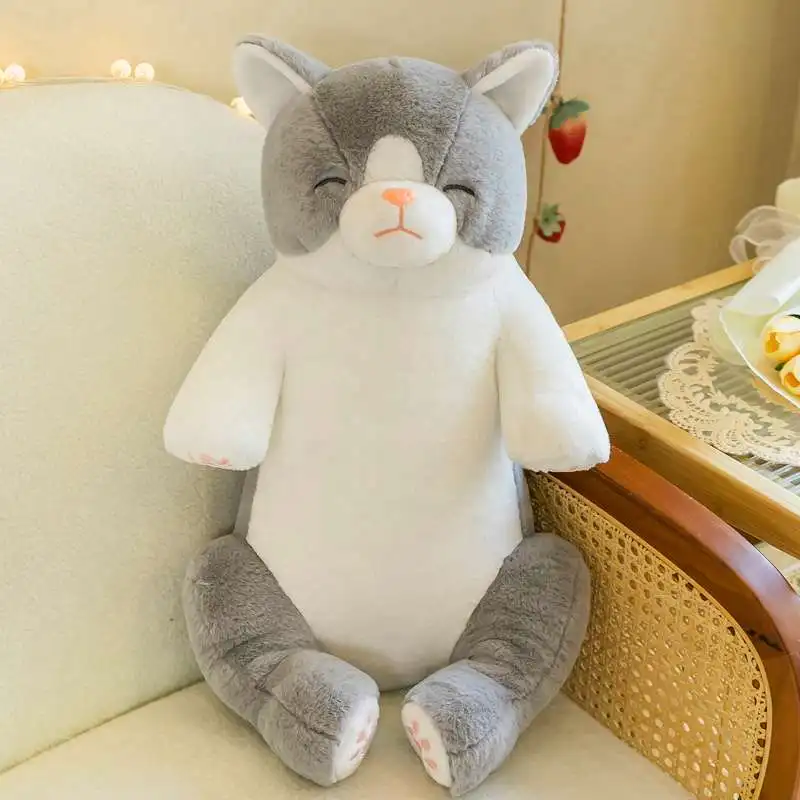 Cross Border Cute Funny Cartoon Big Size Stuffed Animal Cat Plush Pillow For Home Decoration And Gift