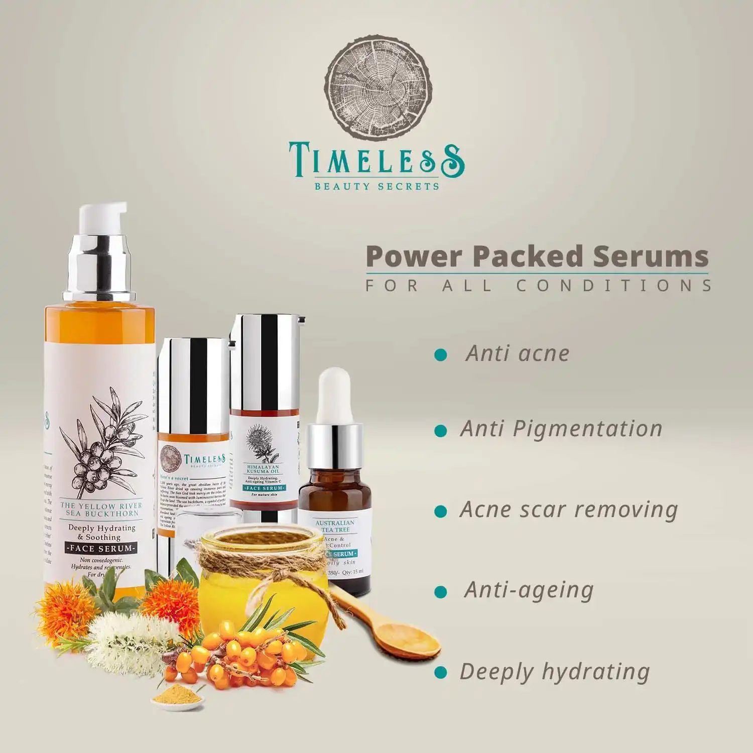 Timeless Beauty Secrets Himalayan Kusuma Oil Collagen Boosting Anti