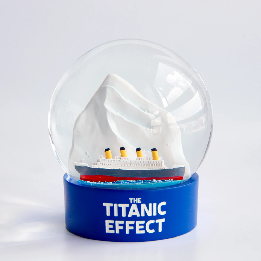 Romantic Titanic 100mm Collectible Snow Globe Ornament Souvenir