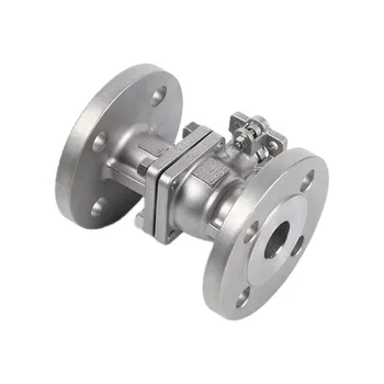 PN16 Material SS304/316/316L CF8/WCB 2PC Flange End Ball Valve, High Platform Mounting Pad, ISO5211 Compatible