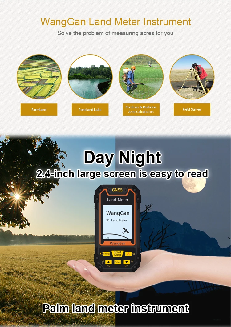 Wanggan S Handheld Gps High Accuracy Dipper Gps Land Surveying Area