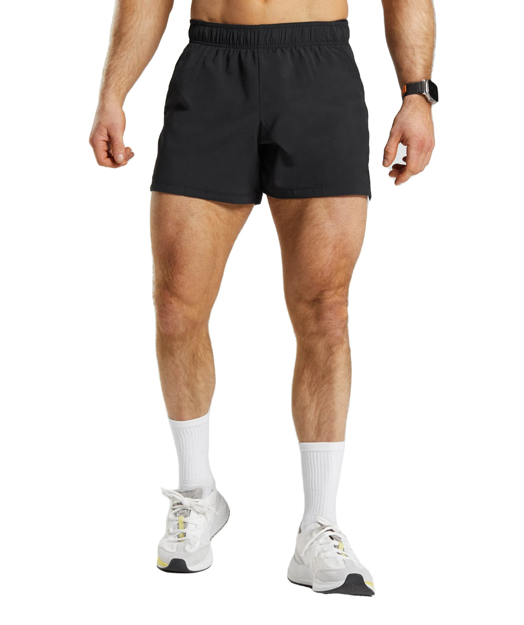 2023 Custom OEM ODM Gym Shorts Sportswear Blank Polyester 5 Inch Inseam Gym Fitness Shorts Running Workout Gym Shorts Men