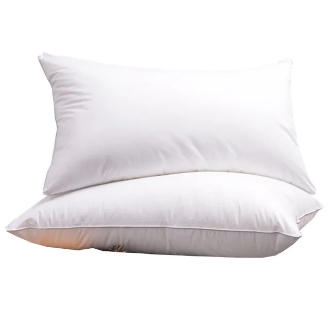 Wholesale All Cotton Three-Dimensional Feather Velvet Hotel Bed Pillows White Minimalist Design with Neck Protection Features