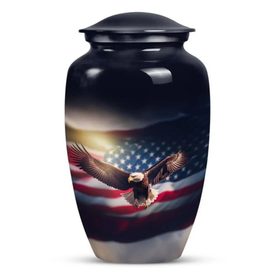 Flying Eagle American Style High Enamel Cremation Urn Brass Urn For