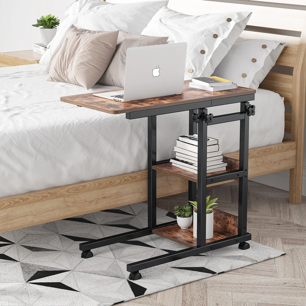 Height Adjustable Reversible Desktop Office Quality Wood Table Lift Top Standing Computer Desk