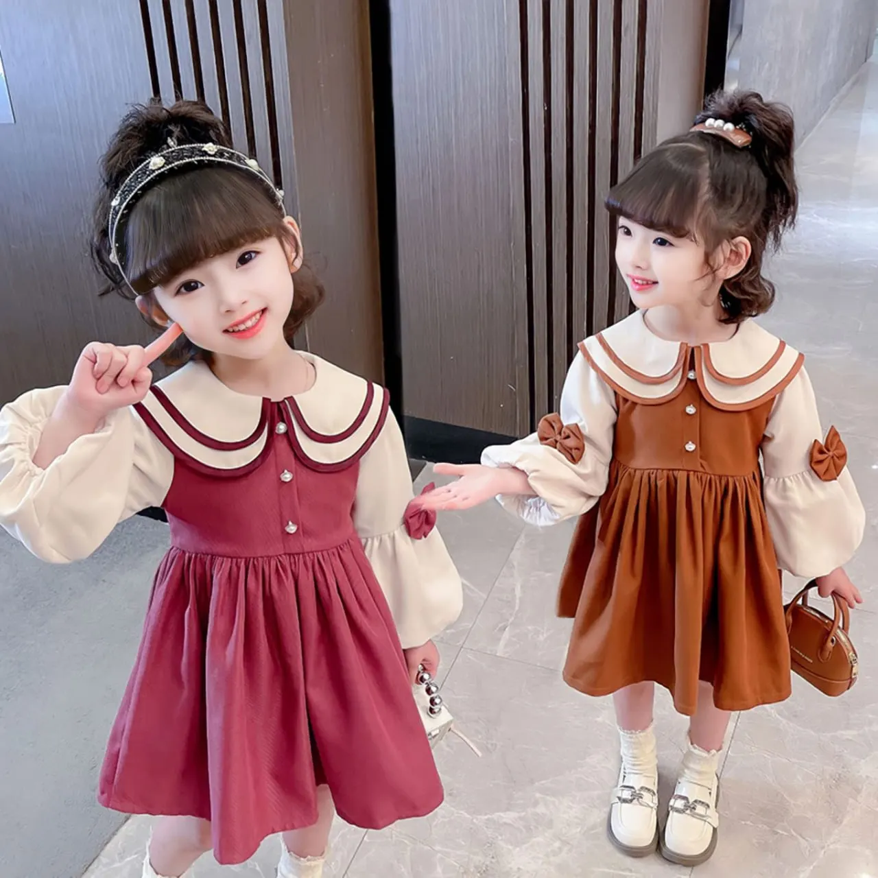 Top Selling Wholesale Kids Dresses For 6-7 Years Kids Clothing Factory Kids Dress For Winter