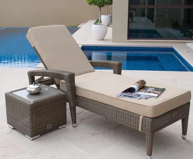 plastic rattan loungers