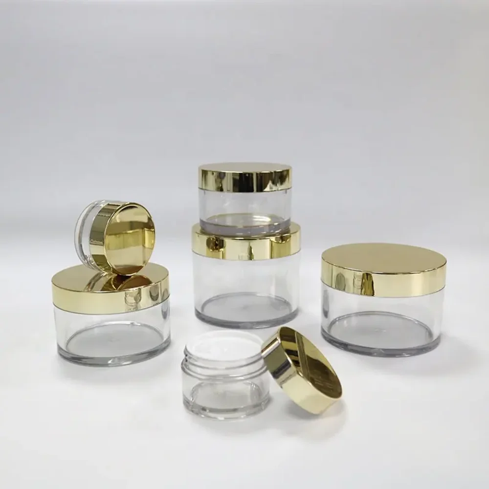 High Quality Cosmetic Jars Pet Cosmetic Jars With Plastic Plating Lids