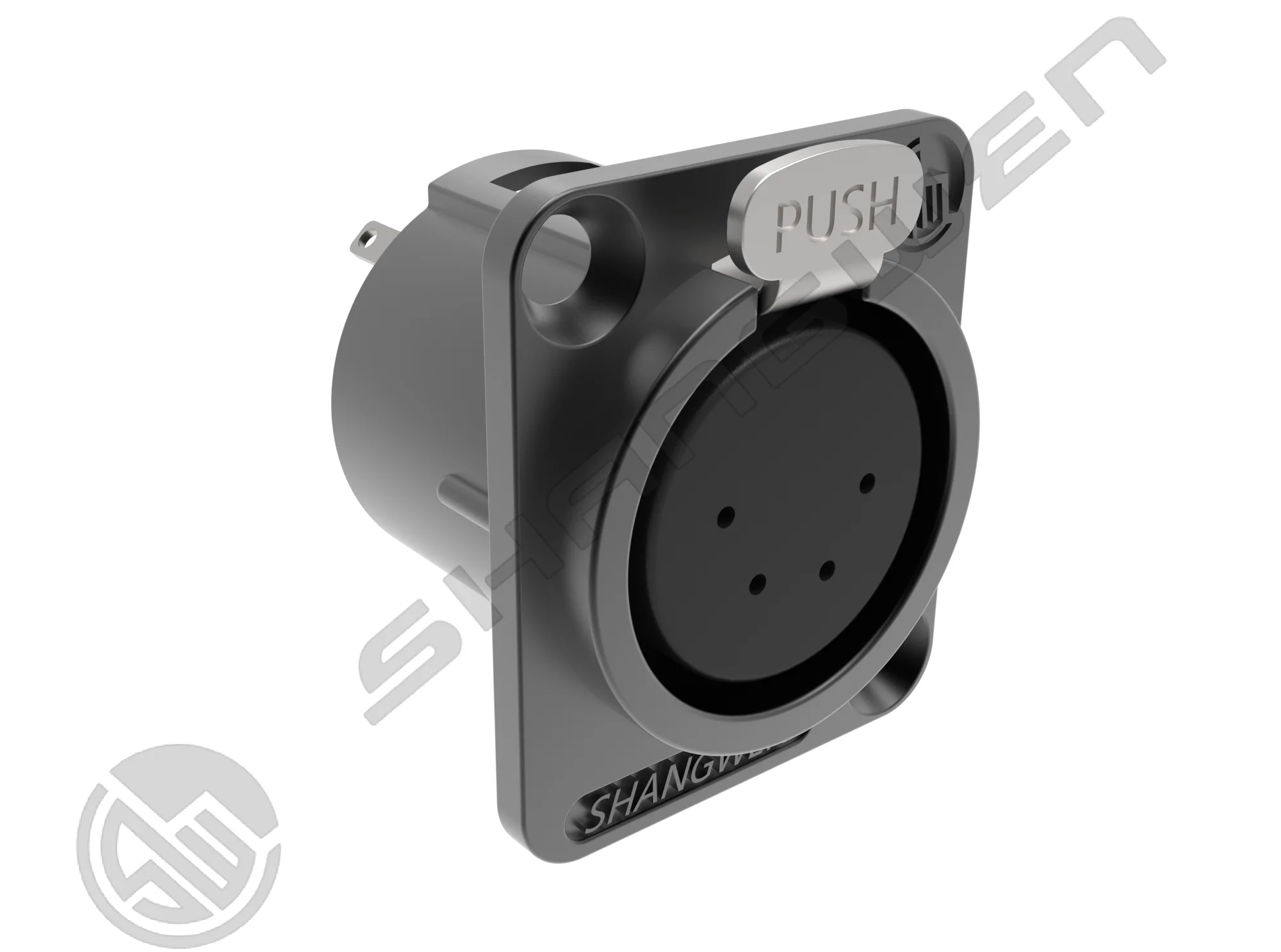 New IP40 Indoor Audio Video Cable Connector XLR 4 Pin Female Socket with Solder Adapter and Jack Lead Cable Zinc Alloy Housing