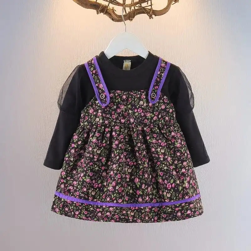 Hot Sale Children Wholesale Baby Girls Baby Clothes Summer Fashion Designer Flower Little Baby Girl's Dress