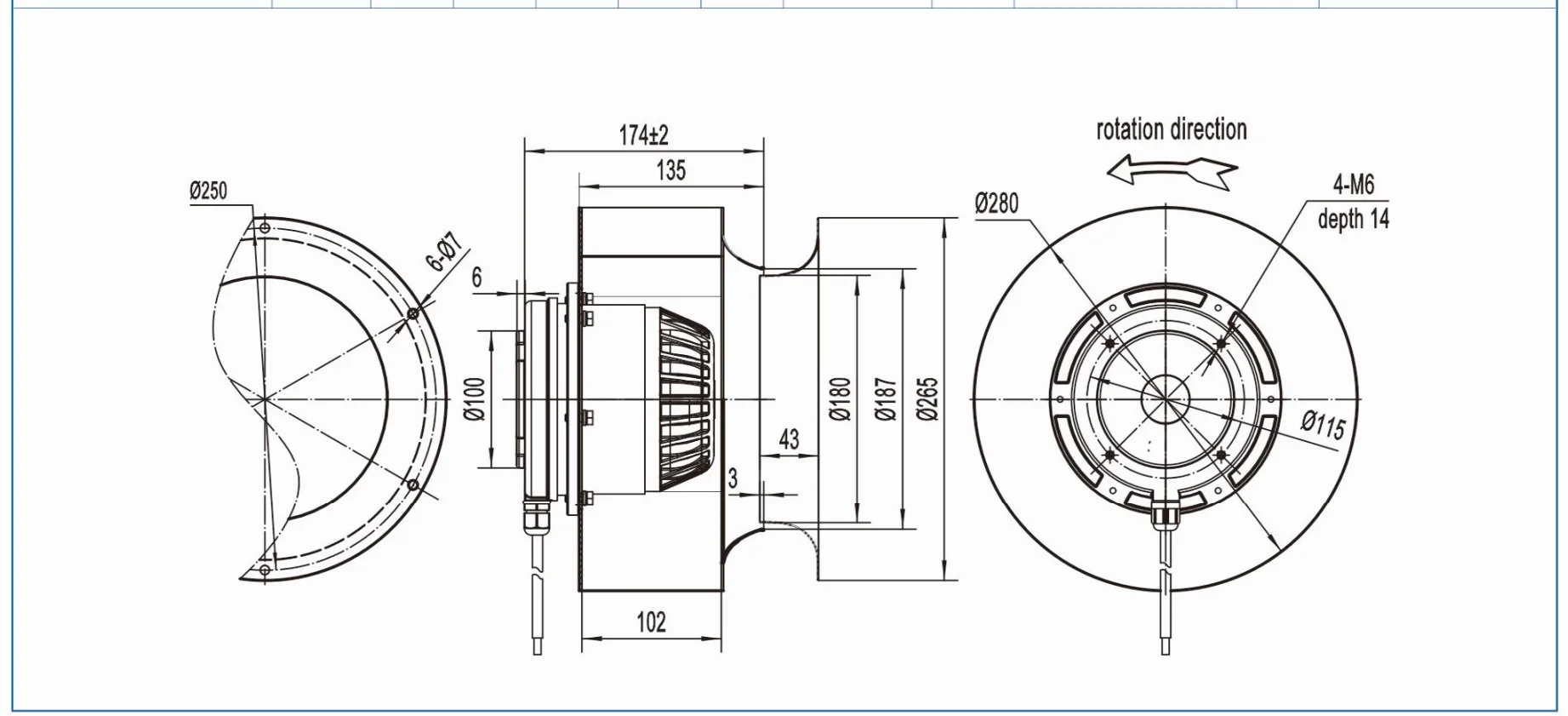 Centrifugal Fan, BERON, 220V, 500W, 2750RPM - detail 14
