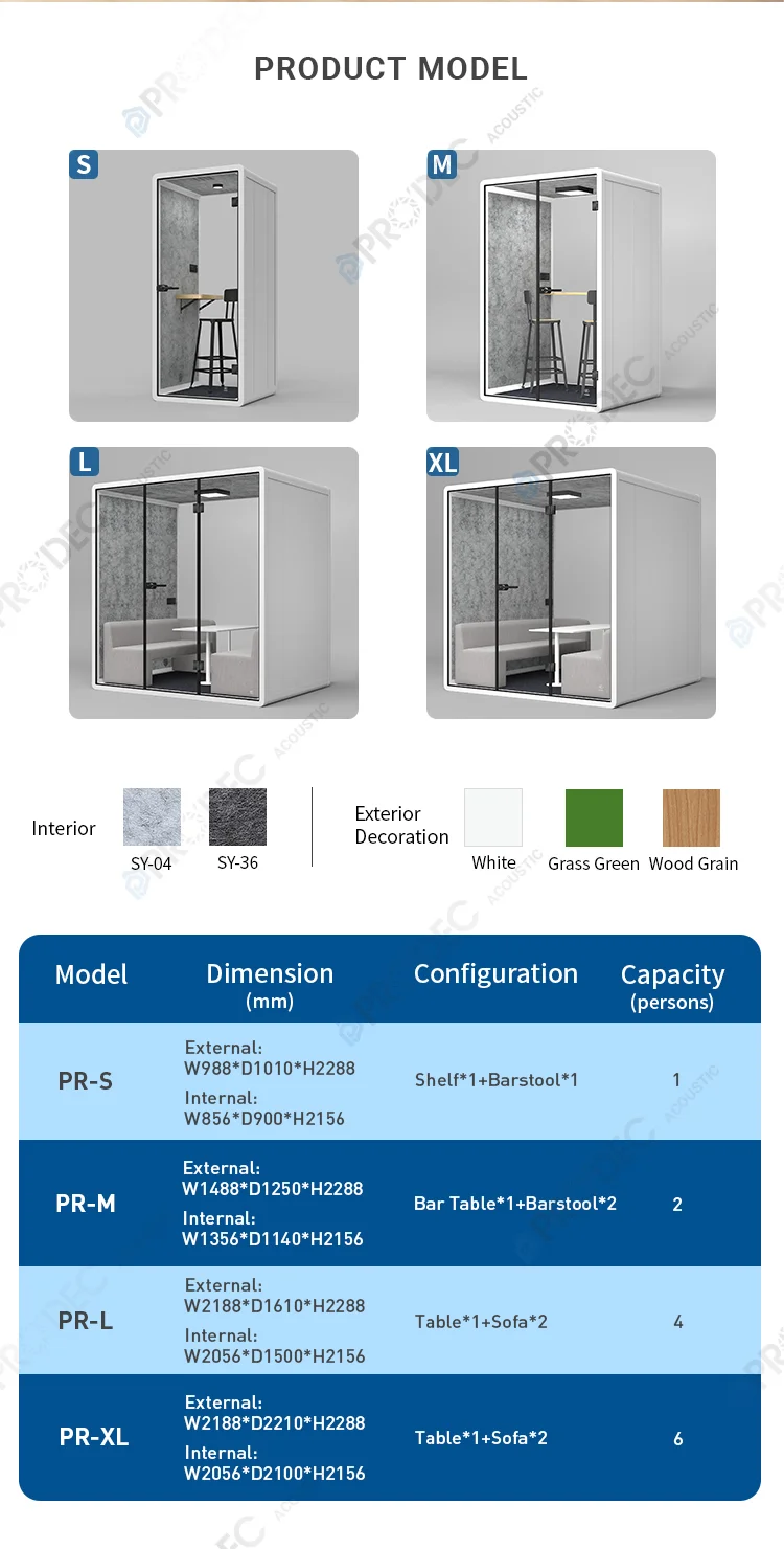 London Phone Booth Cabin Soundproof Modern Office Furniture Home Office