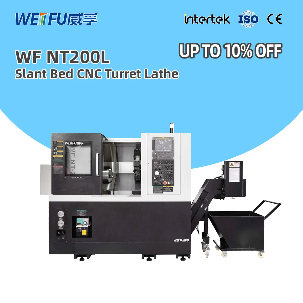 product 12 station wf nt200l turning center cnc lathe with syntec 22ta servo drive heavy duty slant bed-0