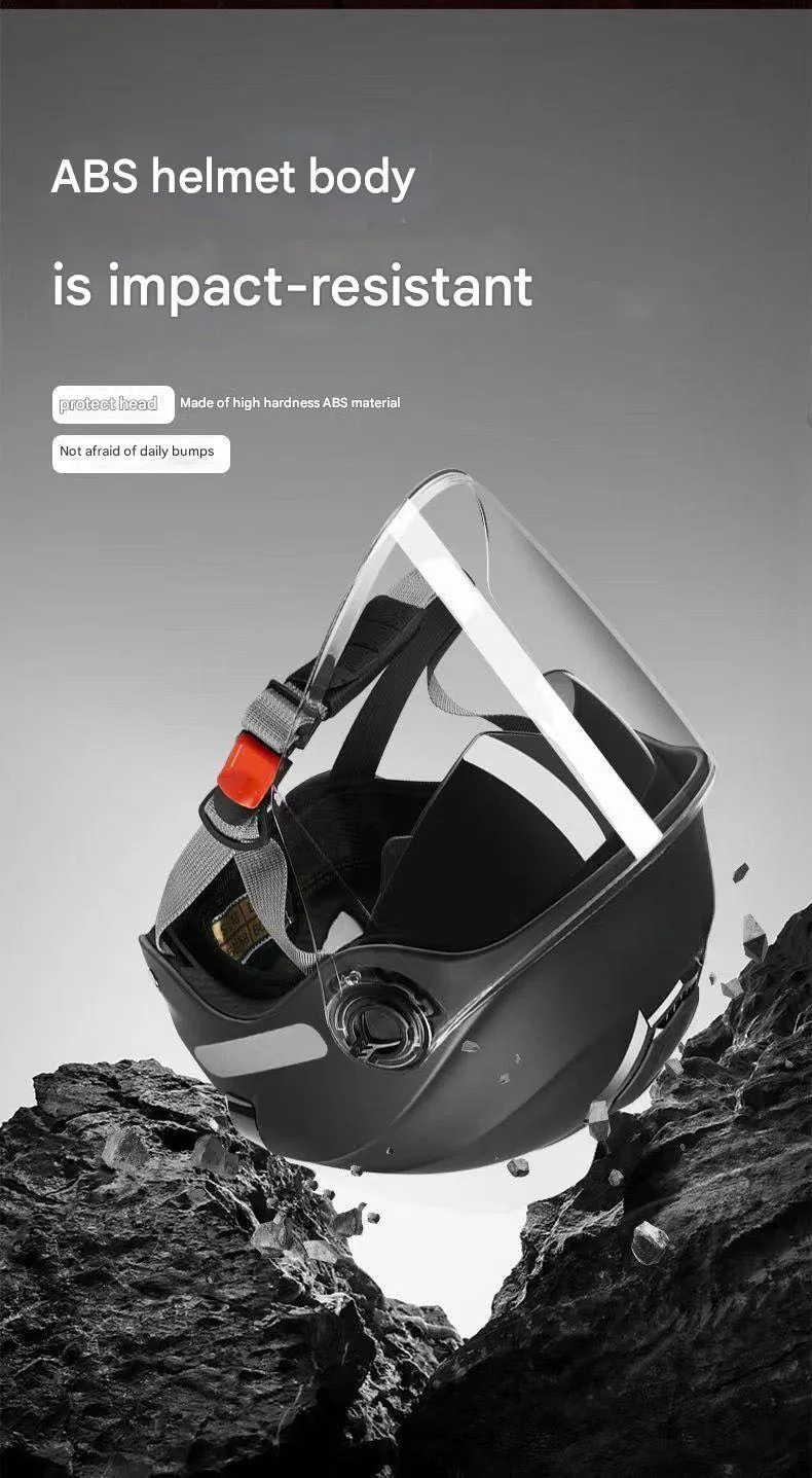 Certified DOT Approved Summer Sun Protection Double Mirror ABS Half Face Motorcycle Helmet for Men Women Electric Vehicles New