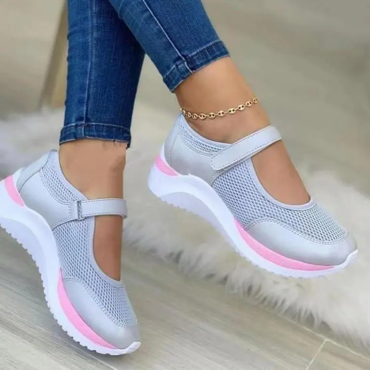 2023 White Sneakers Women Shoes Casual Platform Mesh Breathable Vulcanized Shoes Ladies Outdoor Walking Footwear Chaussure Femme