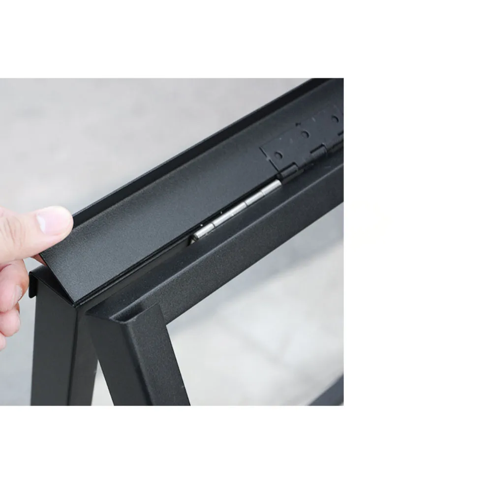 Outdoor windproof iron foldable double-sided poster advertising display stand