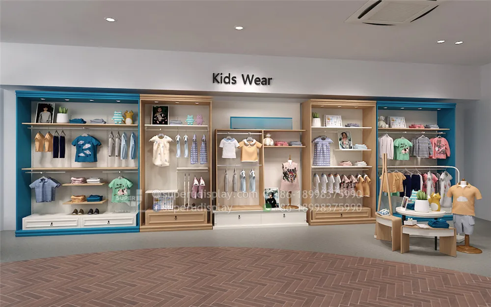 Cute Retail Baby Store Interior Design 3d Kids Clothes Shop Design Display Showcase Boutique