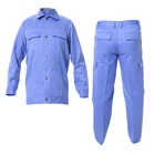 Working China Cheaper Price Twill Cotton Dark Blue Light Blue Royal Blue Security Uniform Working Coverall 2 Piece