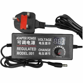 Hot-Selling UK Certified 3-36V2A Adjustable Power Supply with Display - Perfect for Motors & Engines, 72W High-Power Output