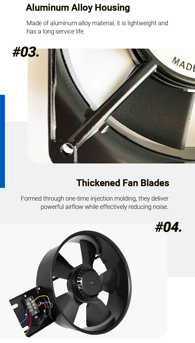 Axial Flow Fan, 250FZY2-D, Plastic - detail 2