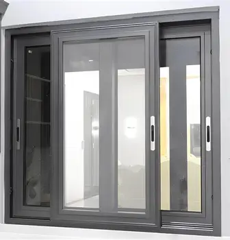 High Quality Double Glazed Glass Aluminium Alloy Windows and Doors Security Grills With Sliding Window Mosquito Net for Villa