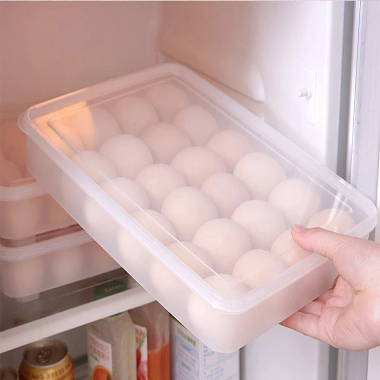 Cheaper Price PP Plastic Egg Tray Refrigerator Storage Egg Box with lid